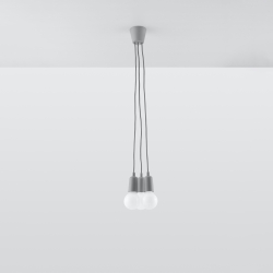 Lampa wisząca DIEGO 3 szara