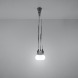 Lampa wisząca DIEGO 3 szara
