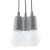 Lampa wisząca DIEGO 3 szara