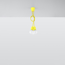 Lampa wisząca DIEGO 3 żółta