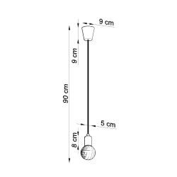 Lampa wisząca DIEGO 1 pomarańczowy