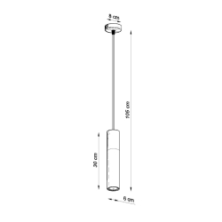 Lampa wisząca BORGIO 1 czarny