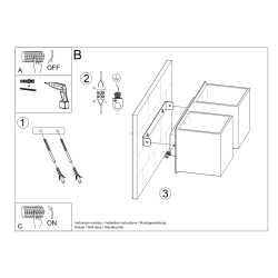 Kinkiet QUAD 2 czarny