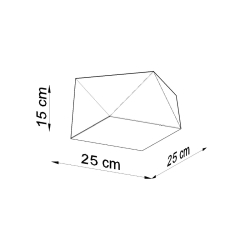 Plafon HEXA 25 czarny