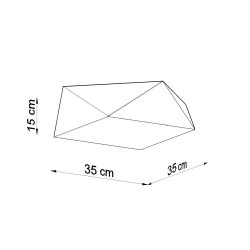 Plafon HEXA 35 biały