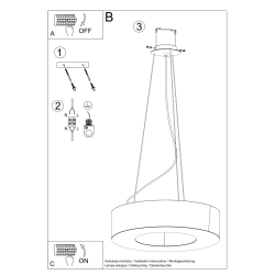 Żyrandol SATURNO SLIM 70 czarny