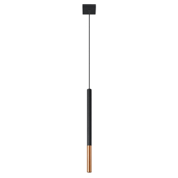 Lampa wisząca MOZAICA 1 czarny/miedź