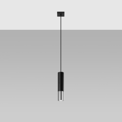 Lampa wisząca LOOPEZ 1 czarny/chrom
