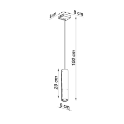 Lampa wisząca LOOPEZ 1 czarny/miedź