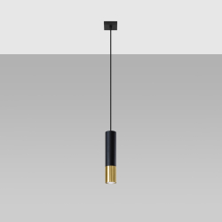 Lampa wisząca LOOPEZ 1 czarny/złoty