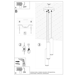 Lampa wisząca LAGOS 3P czarny