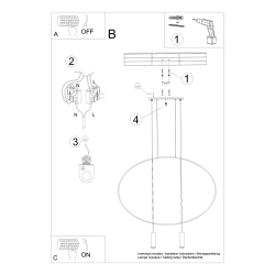 Lampa wisząca HOLAR 2 czarna
