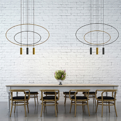 Lampa wisząca HOLAR 2 czarna