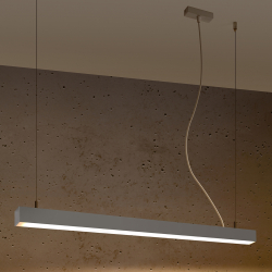 Lampa wisząca PINNE 90 szara 3000K