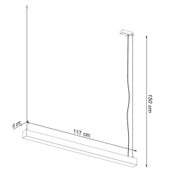 Lampa wisząca PINNE 117 czarna 3000K