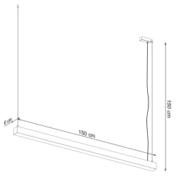 Lampa wisząca PINNE 150 szara 3000K