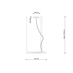 Żyrandol RIO 55 czarny LED 3000K