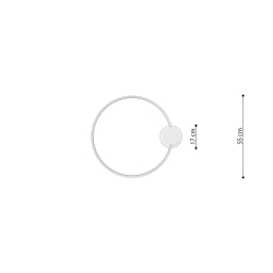 Plafon RIO 55 biały LED 4000K
