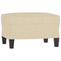Sofa 3-osobowa, kremowa, 180 cm, tapicerowana tkaniną