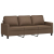 3-osobowa sofa z podnóżkiem, brązowy, 180 cm, tkaniną