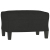 3-osobowa sofa z podnóżkiem, czarna, 180 cm, tkaniną