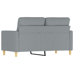 Sofa 2-osobowa, jasnoszara, 120 cm, tapicerowana tkaniną