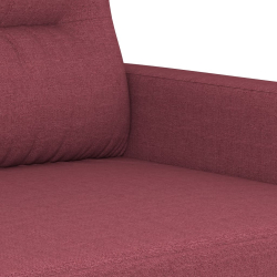 Sofa 2-osobowa, winna czerwień, 120 cm, tapicerowana tkaniną