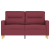 Sofa 2-osobowa, winna czerwień, 120 cm, tapicerowana tkaniną