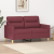 Sofa 2-osobowa, winna czerwień, 120 cm, tapicerowana tkaniną