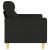 Sofa 2-osobowa, czarna, 120 cm, tapicerowana tkaniną