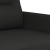 Sofa 2-osobowa, czarna, 120 cm, tapicerowana tkaniną