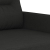 3-częściowy komplet wypoczynkowy z poduszkami, czarna, tkanina