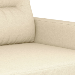 2-osobowa sofa, kremowa, 120 cm, tapicerowana tkaniną