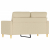 2-osobowa sofa, kremowa, 120 cm, tapicerowana tkaniną