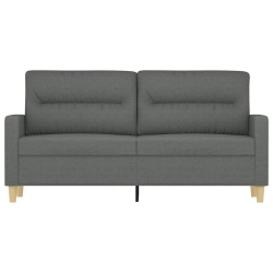 Sofa 2-osobowa, ciemnoszara, 140 cm, tapicerowana tkaniną