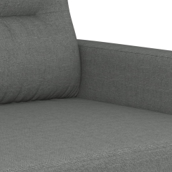 Sofa 2-osobowa, ciemnoszara, 140 cm, tapicerowana tkaniną