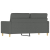 Sofa 2-osobowa, ciemnoszara, 140 cm, tapicerowana tkaniną