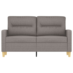 Sofa 2-osobowa, kolor taupe, 120 cm, tapicerowana tkaniną