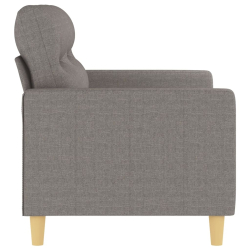 Sofa 2-osobowa, kolor taupe, 120 cm, tapicerowana tkaniną