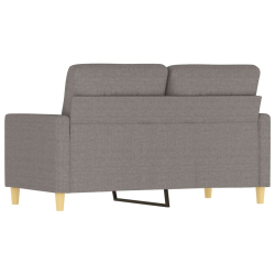 Sofa 2-osobowa, kolor taupe, 120 cm, tapicerowana tkaniną