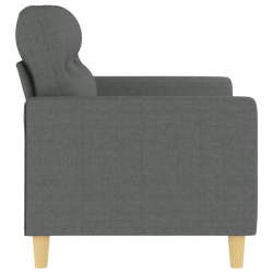 Sofa 2-osobowa, ciemnoszara, 120 cm, tapicerowana tkaniną