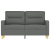 Sofa 2-osobowa, ciemnoszara, 120 cm, tapicerowana tkaniną