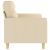 2-osobowa sofa, kremowa, 140 cm, tapicerowana tkaniną