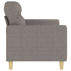 Sofa 2-osobowa, kolor taupe, 140 cm, tapicerowana tkaniną