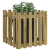 Donica ogrodowa z płotkiem, 60x60x60 cm, impregnowana sosna