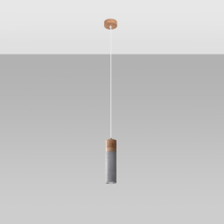 Lampa wisząca ZANE 1 szara