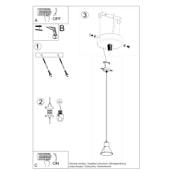 Lampa wisząca TALEJA 1 czarna [E27]
