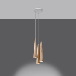 Lampa wisząca SULA 3P naturalne drewno