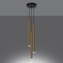 Lampa Wisząca PASTELO 3P złoty połysk