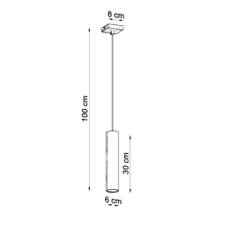 Lampa Wisząca LAGOS 1 chrom